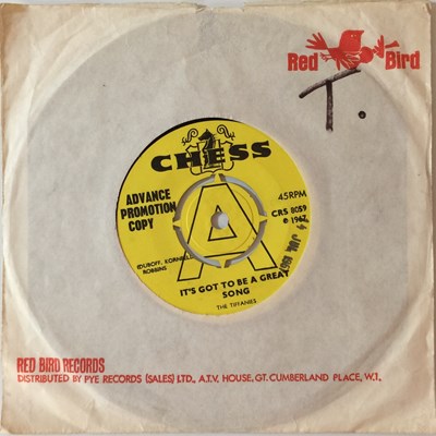 Lot 6 - THE TIFFANIES - IT'S GOT TO BE A GREAT SONG 7" (ORIGINAL UK DEMO - CHESS CRS 8059)
