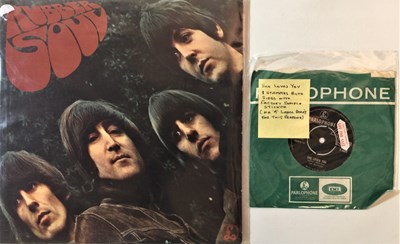 Lot 42 - THE BEATLES - RUBBER SOUL/SHE LOVES YOU (ORIGINAL FACTORY SAMPLE STICKERED COPIES)