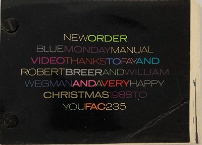 Lot 12 - NEW ORDER BLUE MONDAY 1988 CHRISTMAS FLIPBOOK.