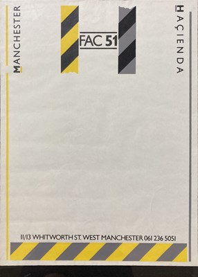 Lot 16 - THE HACIENDA / FACTORY BLANK POSTER.