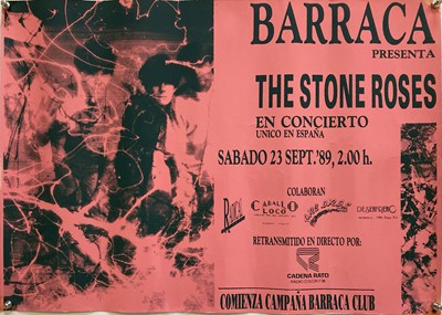 Lot 202 - STONE ROSES 1989 SPANISH CONCERT POSTER.