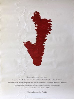 Lot 33 - NEW ORDER CEREMONY CD PROMO POSTER.