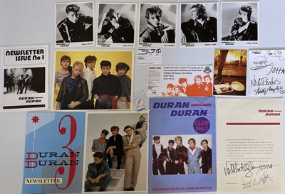 Lot 411 - DURAN DURAN FIRST PRESS KIT WITH SIGNED LETTER.