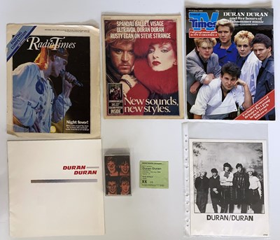 Lot 412 - DURAN DURAN EARLY CONCERT PROGRAMME AND TICKET / MEMORABILIA / VINYL