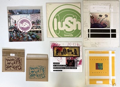 Lot 416 - THE GREAT POP SUPPLEMENT / EARWORM / LUSH MEMORABILIA INC PROOF ARTWORK.