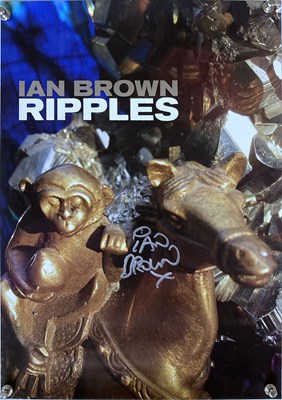 Lot 211 - STONE ROSES - IAN BROWN SIGNED POSTER.