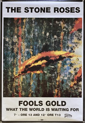 Lot 215 - STONE ROSES FOOLS GOLD ORIGINAL POSTER.