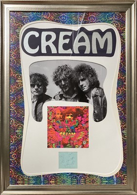 Lot 154 - CREAM AUTOGRAPHS IN FRAMED DISPLAY.