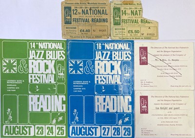 Lot 121 - NATIONAL JAZZ AND BLUES FESTIVAL HANDBILLS AND TICKETS.