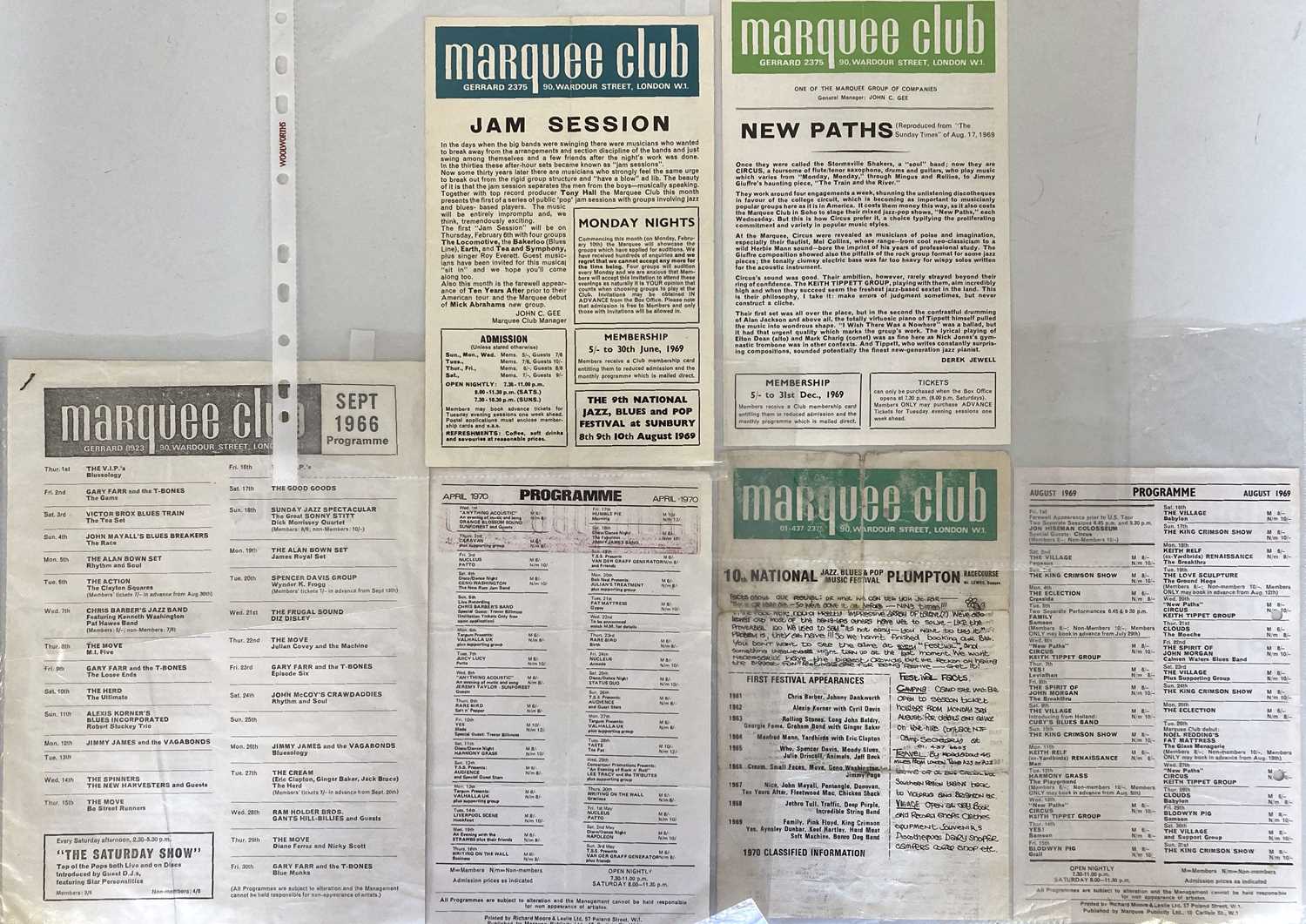 Lot 122 - MARQUEE CLUB LONDON FLYERS - INC CREAM.