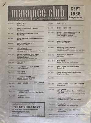 Lot 122 - MARQUEE CLUB LONDON FLYERS - INC CREAM.