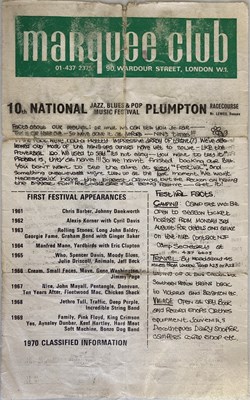 Lot 122 - MARQUEE CLUB LONDON FLYERS - INC CREAM.