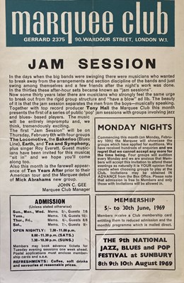 Lot 122 - MARQUEE CLUB LONDON FLYERS - INC CREAM.
