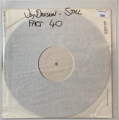Lot 358 - JOY DIVISION - STILL LP (ORIGINAL UK WHITE LABEL TEST PRESSING - FACT 40)