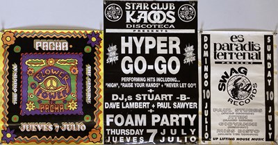 Lot 424 - CIRCA 1990S IBIZA POSTERS - INC SPACE / PACHA.