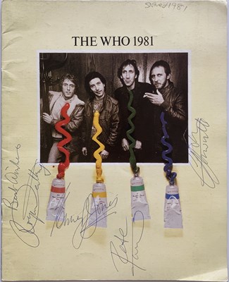 Lot 173 - THE WHO - A 1981 PROGRAMME SIGNED.