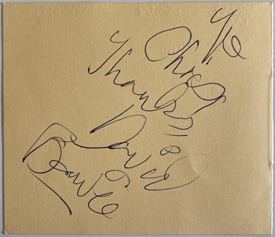 Lot 419 - DAVID BOWIE C 1960S AUTOGRAPH.