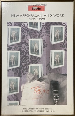 Lot 422 - DAVID BOWIE SIGNED EXHIBITION POSTER.