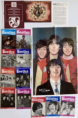 Lot 104 - BEATLES MEMORABILIA - FAN CLUB WITH POSTER / GEORGE HARRISON PROGRAMME.