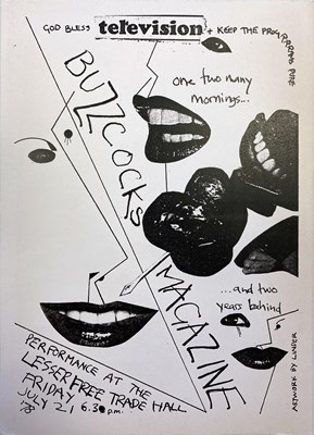 Lot 42 - BUZZCOCKS / MAGAZINE 1978 FREE TRADE HALL MANCHESTER FLYER.