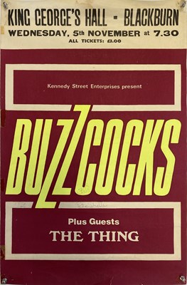 Lot 43 - BUZZCOCKS SIGNED 1980 CONCERT POSTER.