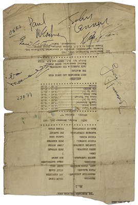 Lot 381 - THE BEATLES - FULLY SIGNED MORECAMBE AND WISE SCRIPT.