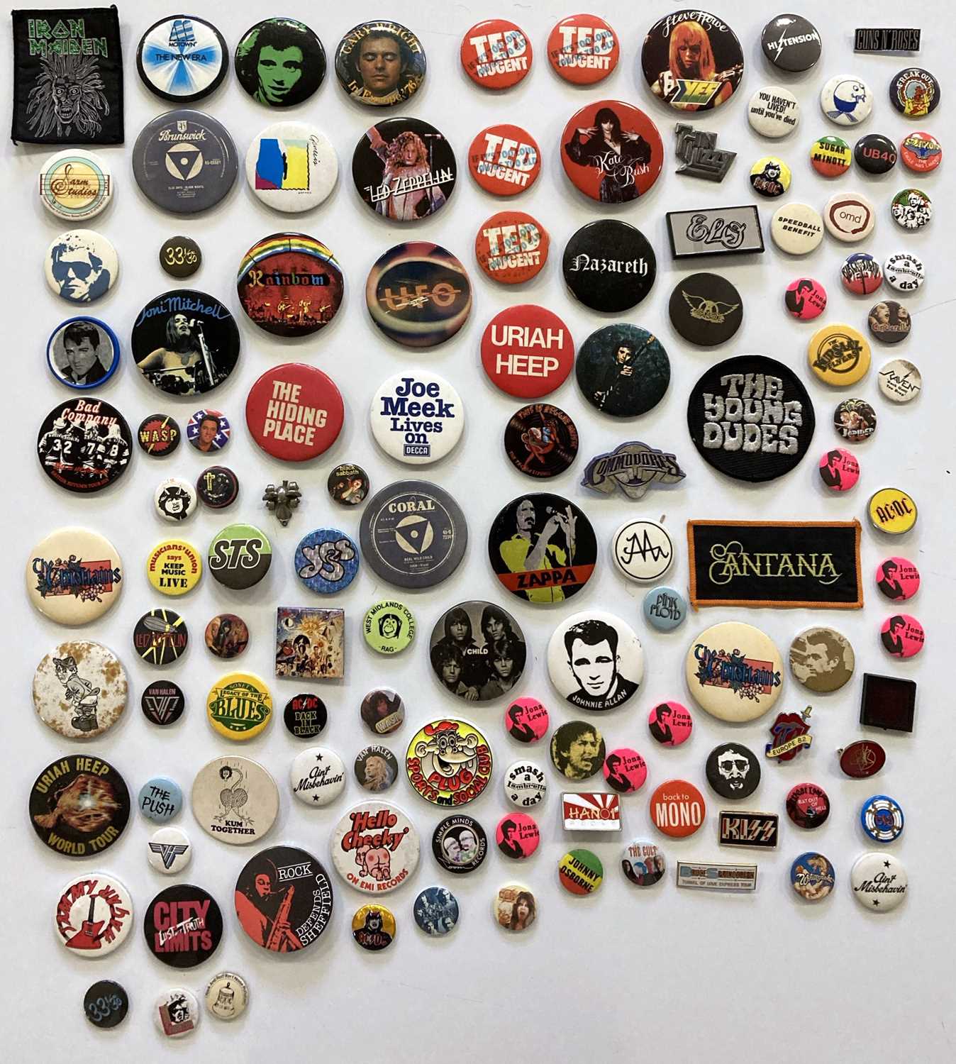 Lot 120 - ROCK / PUNK / HARD ROCK BADGE COLLECTION.
