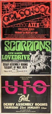 Lot 191 - 1980S CONCERT POSTERS - GIRLSCHOOL/UFO/SCORPIONS
