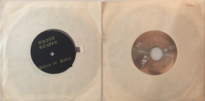 Lot 1144 - DAVID BOWIE - 7" METAL STAMPERS - REBEL REBEL & ASHES TO ASHES (FROM 1982 FASHIONS BOX SET RELEASE)