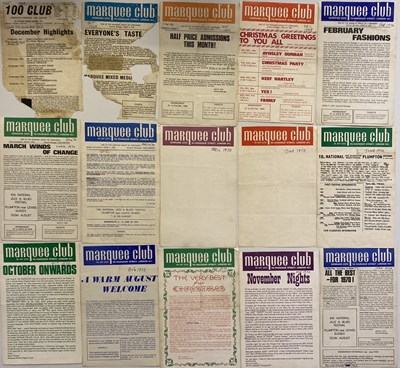 Lot 124 - MARQUEE CLUB - HANDBILL ARCHIVE 1969 - 1970.
