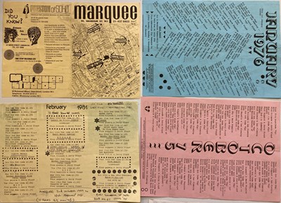Lot 125 - MARQUEE CLUB PROMOTIONAL HANDBILLS - 1971 - 1981.