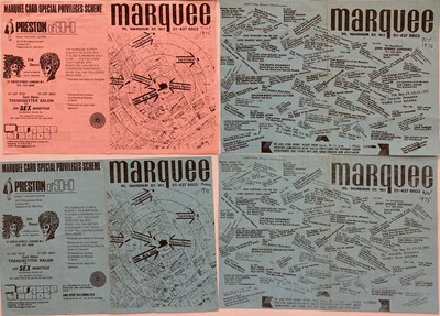 Lot 125 - MARQUEE CLUB PROMOTIONAL HANDBILLS - 1971 - 1981.