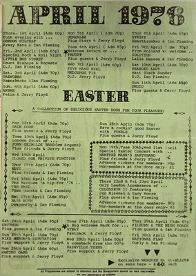 Lot 125 - MARQUEE CLUB PROMOTIONAL HANDBILLS - 1971 - 1981.