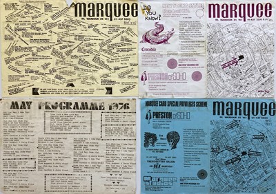 Lot 125 - MARQUEE CLUB PROMOTIONAL HANDBILLS - 1971 - 1981.