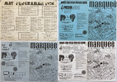 Lot 125 - MARQUEE CLUB PROMOTIONAL HANDBILLS - 1971 - 1981.