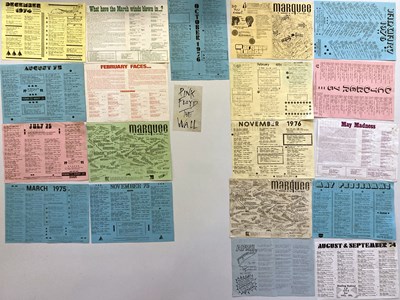 Lot 125 - MARQUEE CLUB PROMOTIONAL HANDBILLS - 1971 - 1981.