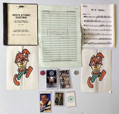 Lot 36 - NED'S ATOMIC DUSTBIN - MUSICAL NOTATION / SCORES / VIDEOSHOOT SCRIPT.
