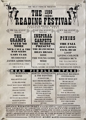 Lot 43 - NED'S ATOMIC DUSTBIN - READING FESTIVAL 1990 POSTER.