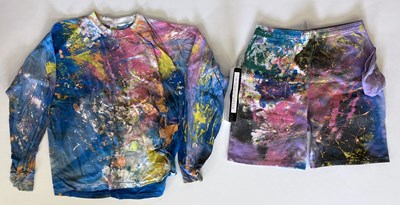 Lot 51 - NED'S ATOMIC DUSTBIN - HAND PAINTED CLOTHES WORN IN GREY CELL GREEN VIDEO.