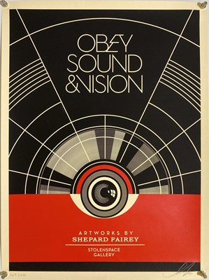 Lot 85 - SHEPARD FAIREY SIGNED POSTER PRINT.