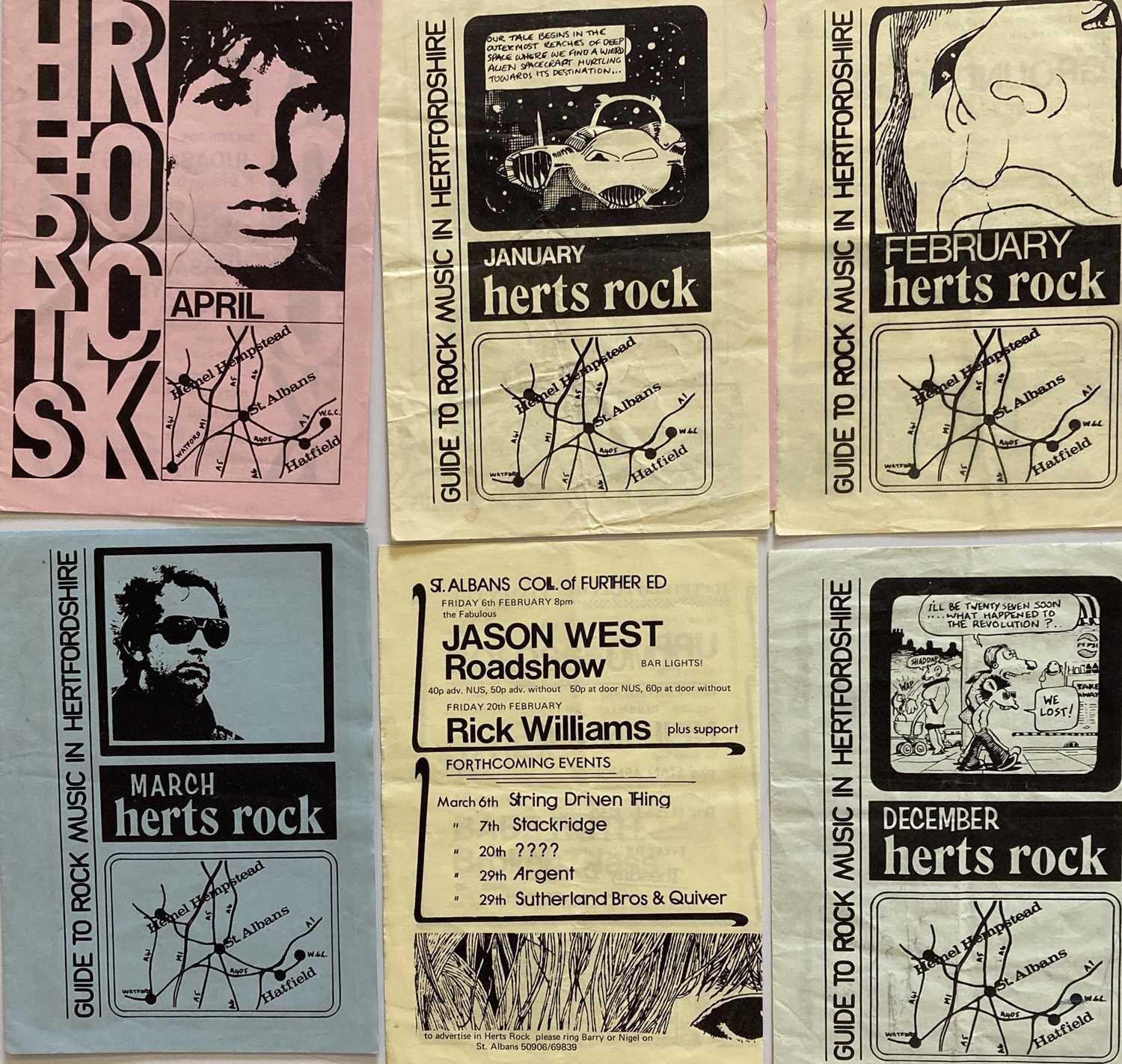 Lot 129 - 1976 CONCERT HANDBILLS - BUDGIE /  JUDAS PRIEST ETC.