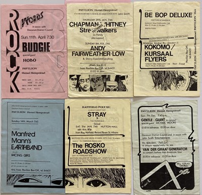 Lot 129 - 1976 CONCERT HANDBILLS - BUDGIE /  JUDAS PRIEST ETC.