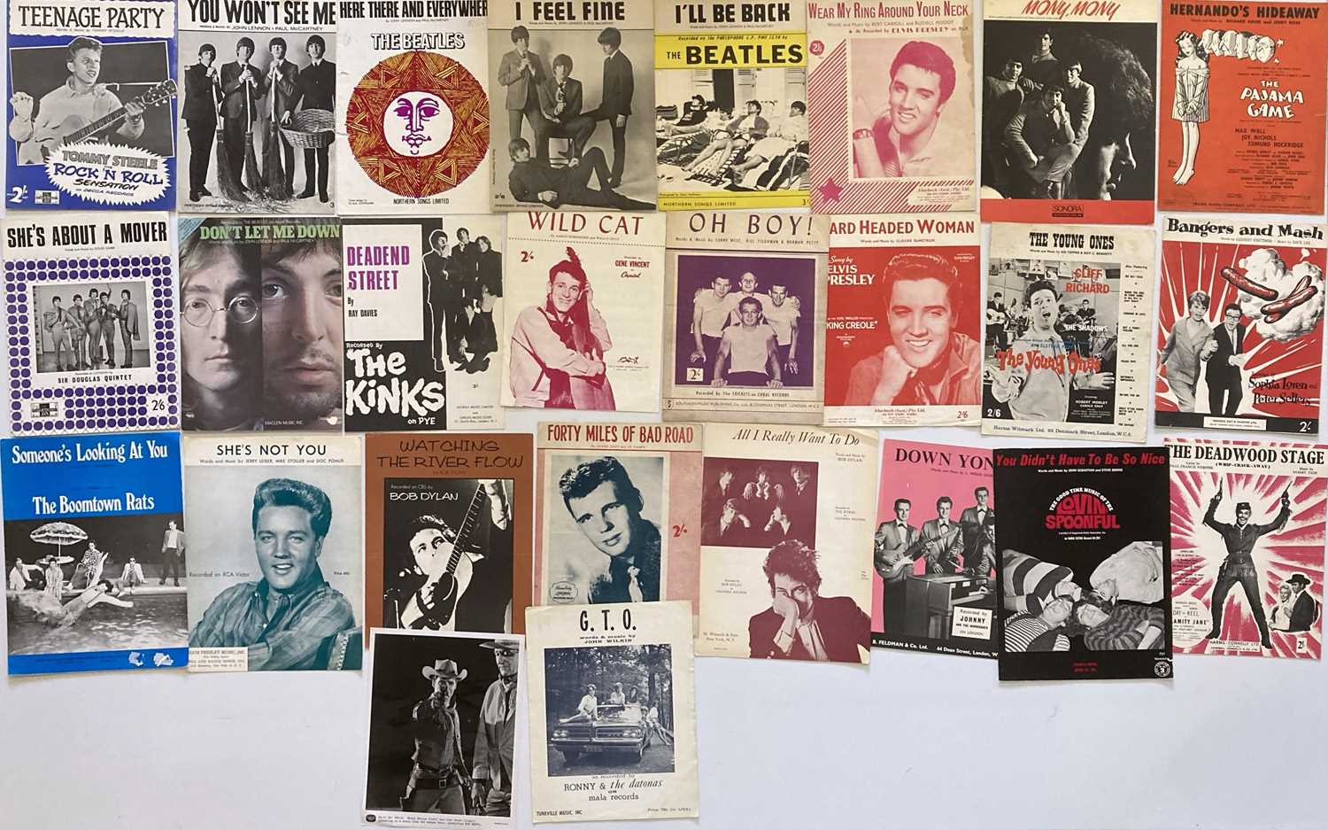 Lot 90 - ORIGINAL SHEET MUSIC COLLECTION INC BEATLES.