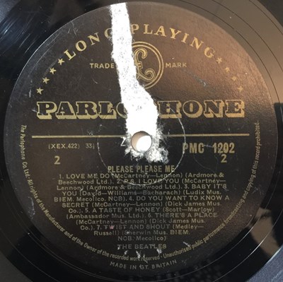 Lot 34 - THE BEATLES - PLEASE PLEASE ME (MONO 'BLACK AND GOLD' ORIGINAL PMC 1202 - 'STARTER' COPY)