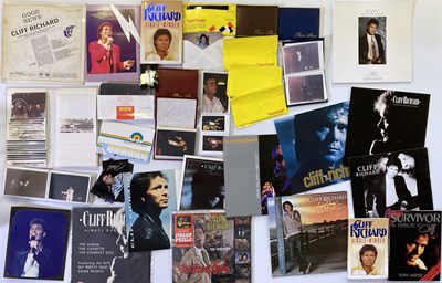 Lot 105 - CLIFF RICHARD - MEMORABILIA COLLECTION INC SIGNED ITEMS AND PHOTOGRAPHS.