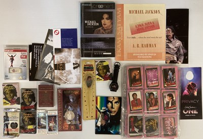 Lot 357 - MICHAEL JACKSON MEMORABILIA INC TOPPS CARDS SETS
