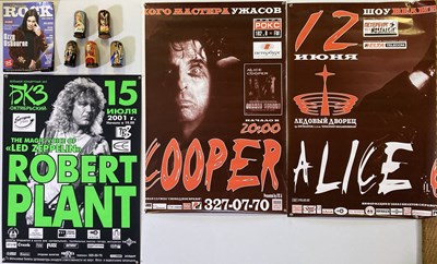 Lot 84 - CLASSIC ROCK COLLECTABLES - ALICE COOPER / ROBERT PLANT MEMORABILIA.