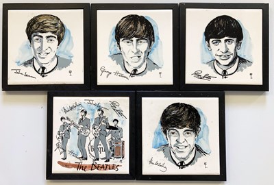 Lot 367 - BEATLES 1964 DORINCOURT CERAMIC TILES.
