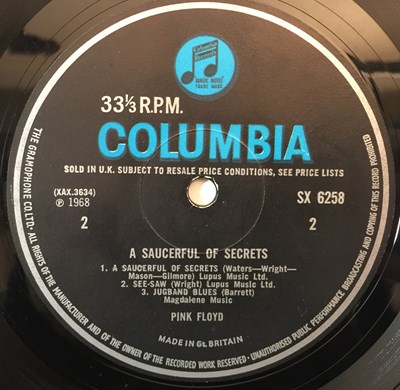 Lot 35 - PINK FLOYD - A SAUCERFUL OF SECRETS LP (ORIGINAL UK MONO PRESSING - COLUMBIA SX 6258)