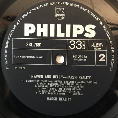 Lot 33 - HARSH REALITY - HEAVEN AND HELL LP (ORIGINAL UK COPY - PHILIPS SBL 7891)